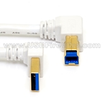 USB 3 Up A to Left B <br> (White Cable)