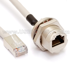 RJ45 Panel Mount with Pigtail Cable